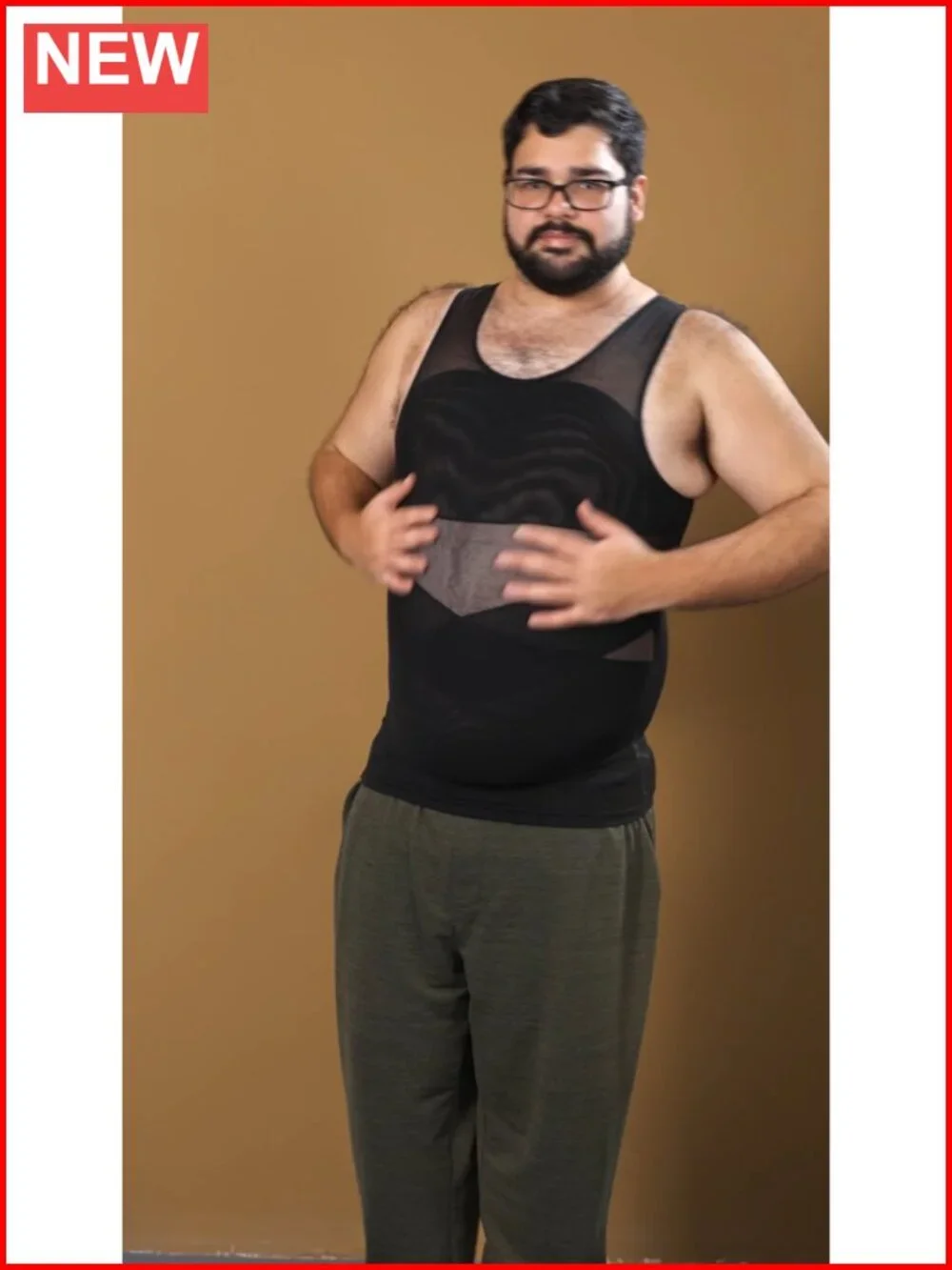 Double Layer Compression Tank Top for Men - Slimming Shapewear Undershirt for